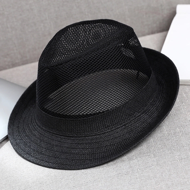 Men's Minimalist Solid Color Crimping Fedora Hat