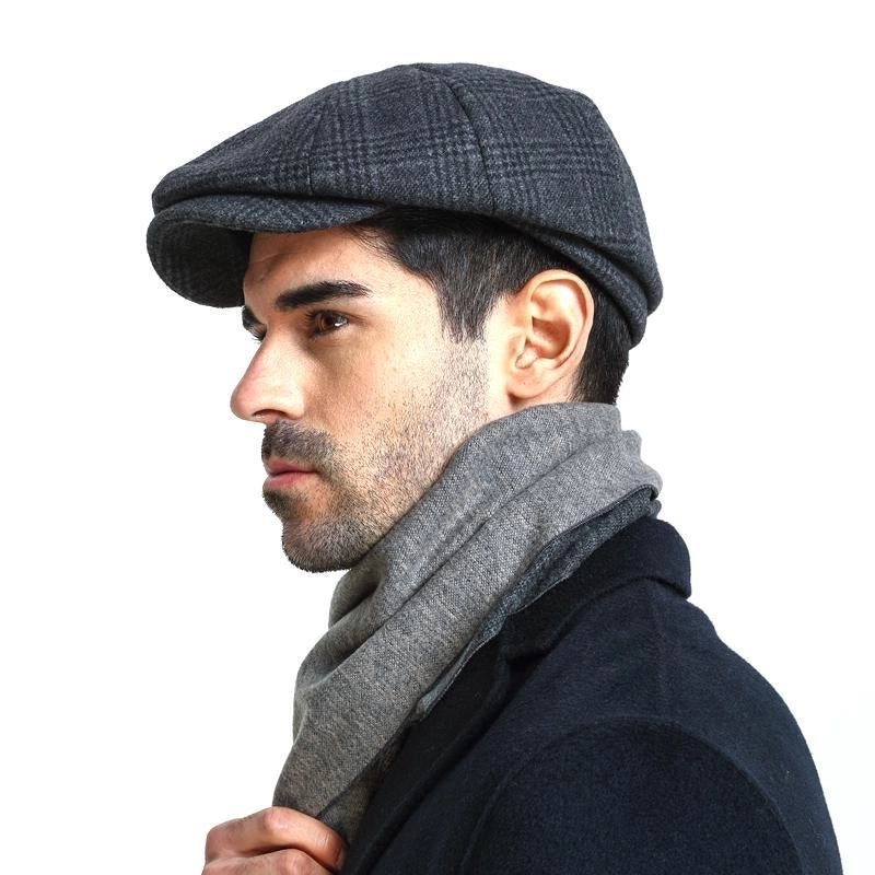 Men's Casual Solid Color Crimping Beret Hat