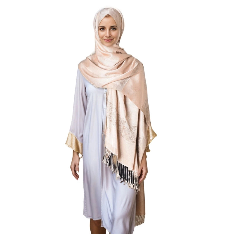 Women's Basic Minimalist Solid Color Polyester Silk Scarf