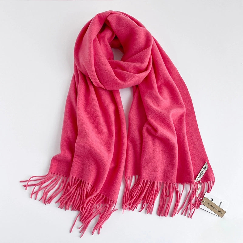 Unisex Casual Basic Solid Color Imitation Cashmere Scarf