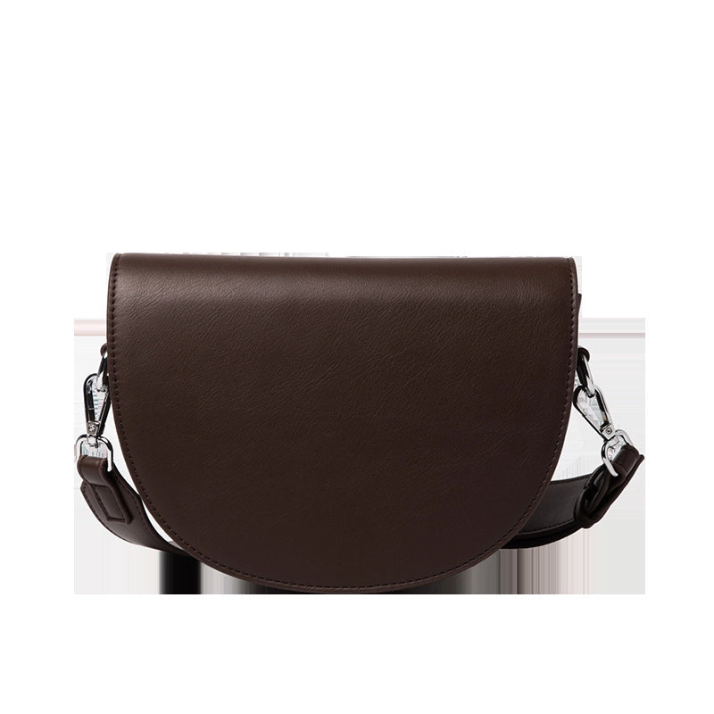 Bag Women's Bag Simple Texture Trendy Spring And Summer Internet Trendy High-end Shoulder Crossbody Bag Saddle Bag
