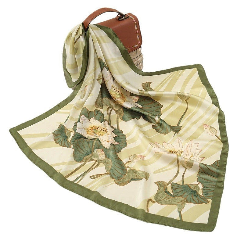 Women's Streetwear Geometric Brocade Satin Printing Kerchief