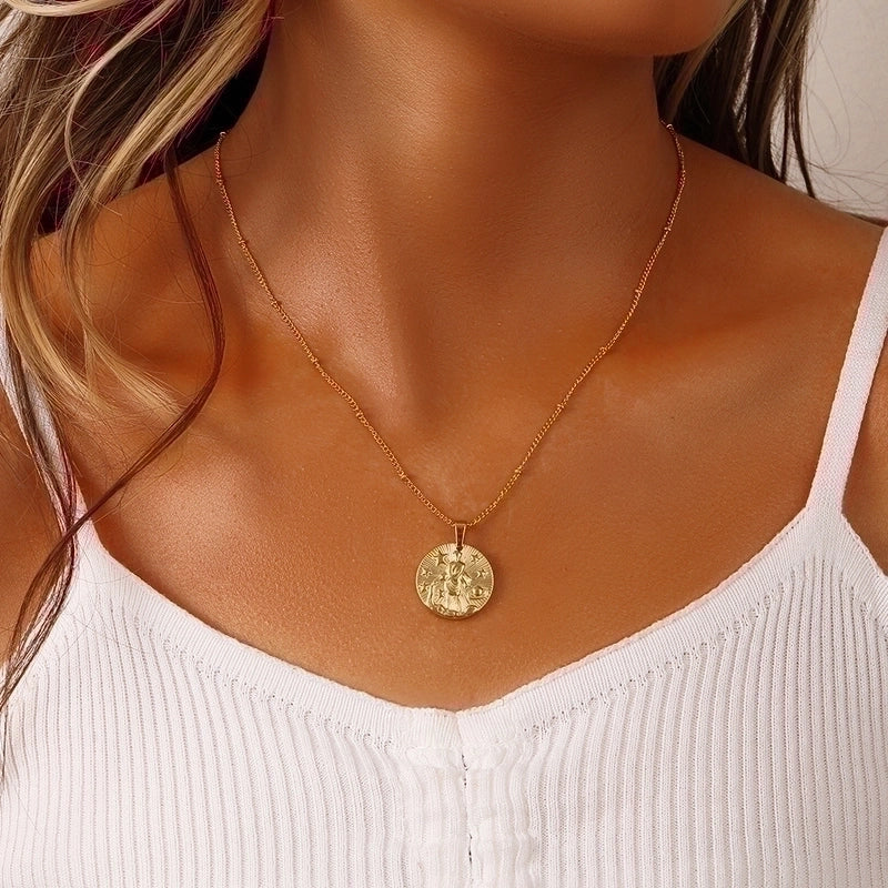 Fashion Constellation Stainless Steel Plating Pendant Necklace 1 Piece