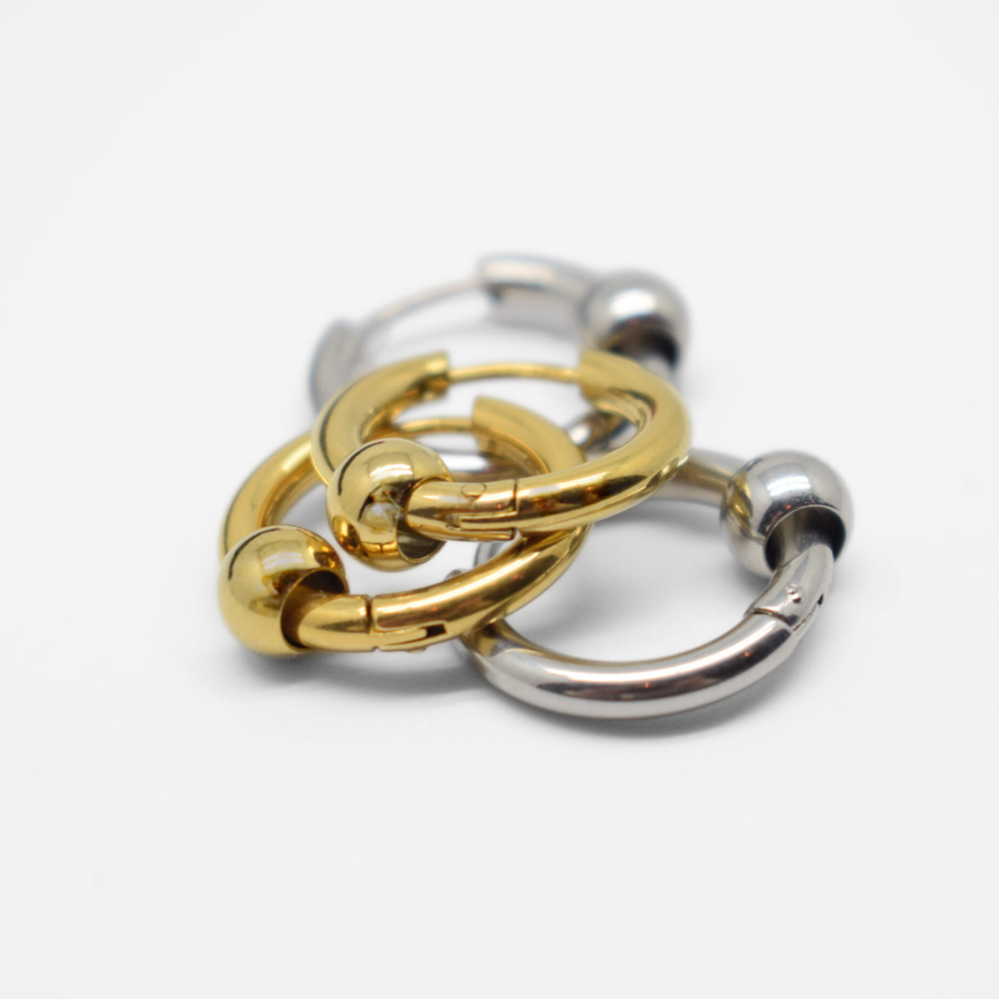 12mm Ball hoops - Silver