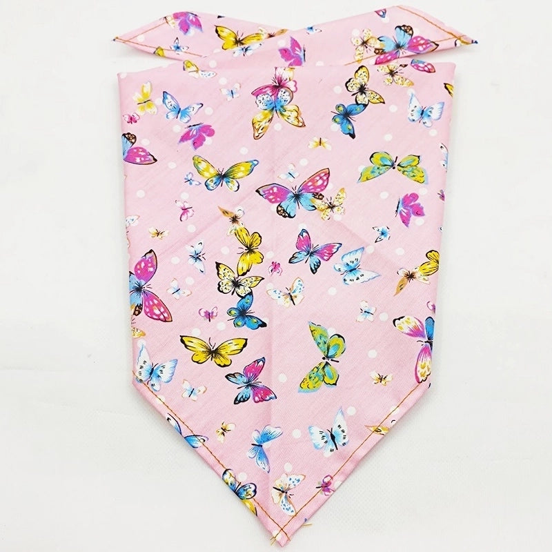 Cartoon Style Cotton Flower Printing Pet Saliva Towel