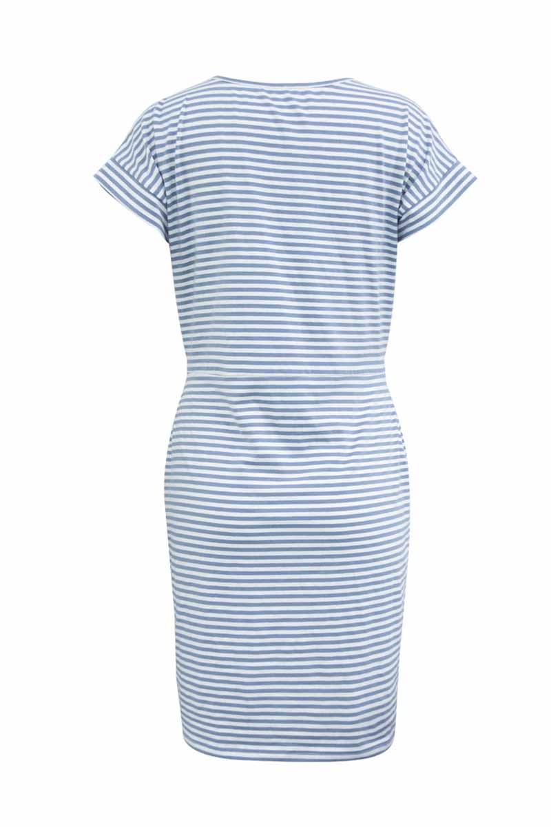 Florcoo Striped Knot Design Grey Midi Dress(5 Colors)