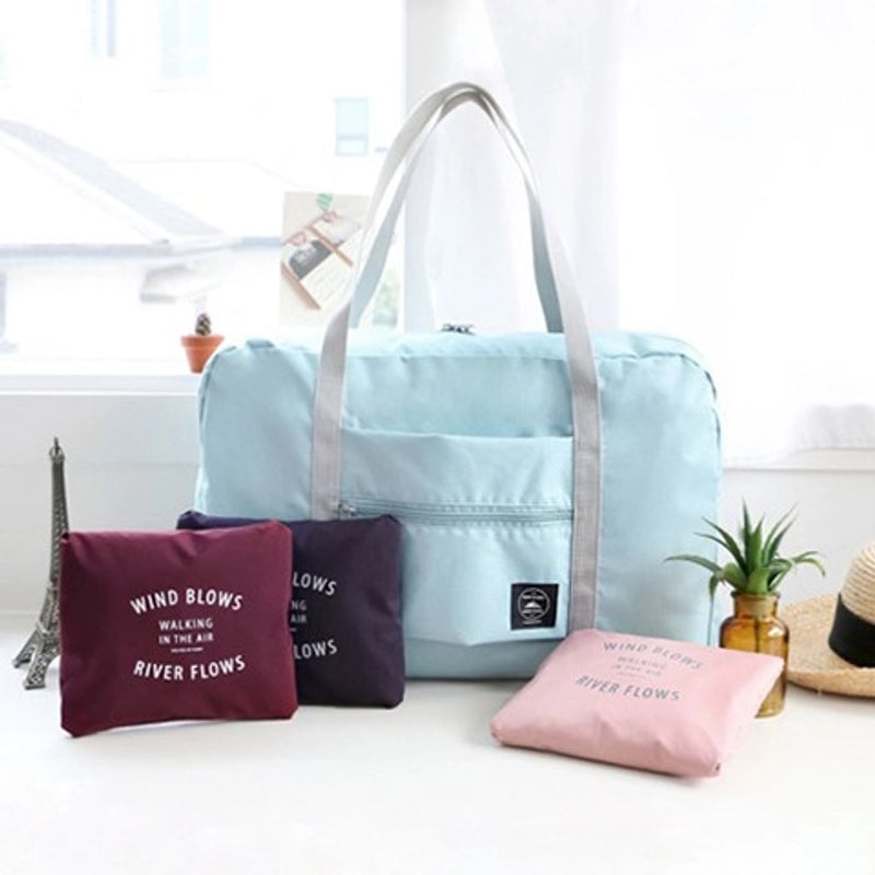Travel Handbag Luggage Travel Storage Bag Large Capacity Shoulder Bag Waterproof Folding Bag Set Tie Rod For Hair