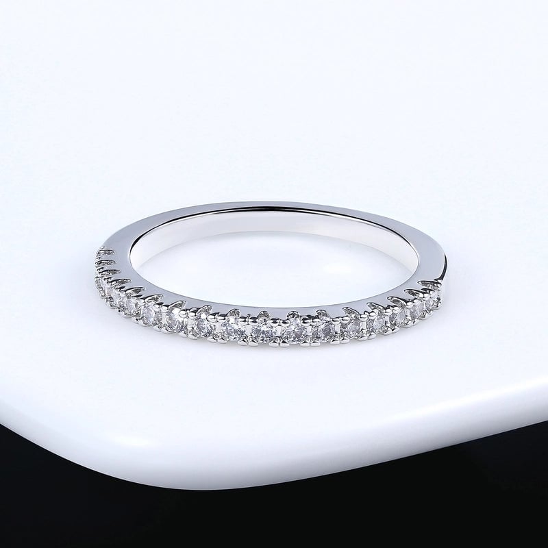 Minimalist Geometric Copper Inlay Zircon Rings 1 Piece