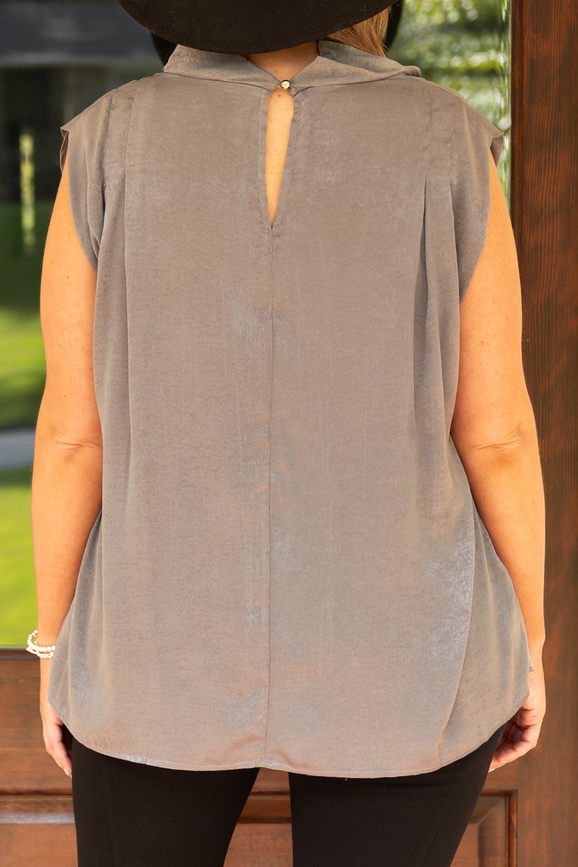 This Is For Us Blouse. Charcoal