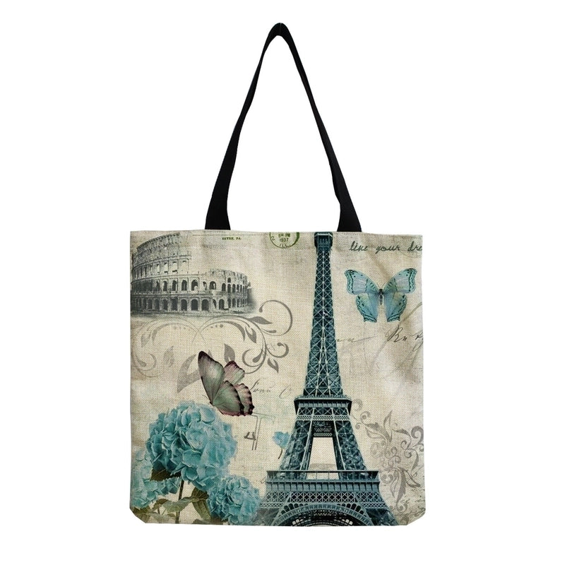 Unisex Fashion Starry Sky Butterfly Shopping Bags