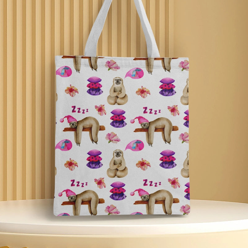 Women's Medium Canvas Animal Basic Classic Style Square Open Canvas Bag