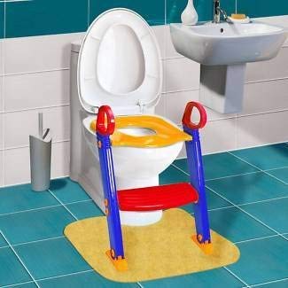 Kids Foldable Plastic Potty Training Seat. Toilet Ladder Step up Training Stool