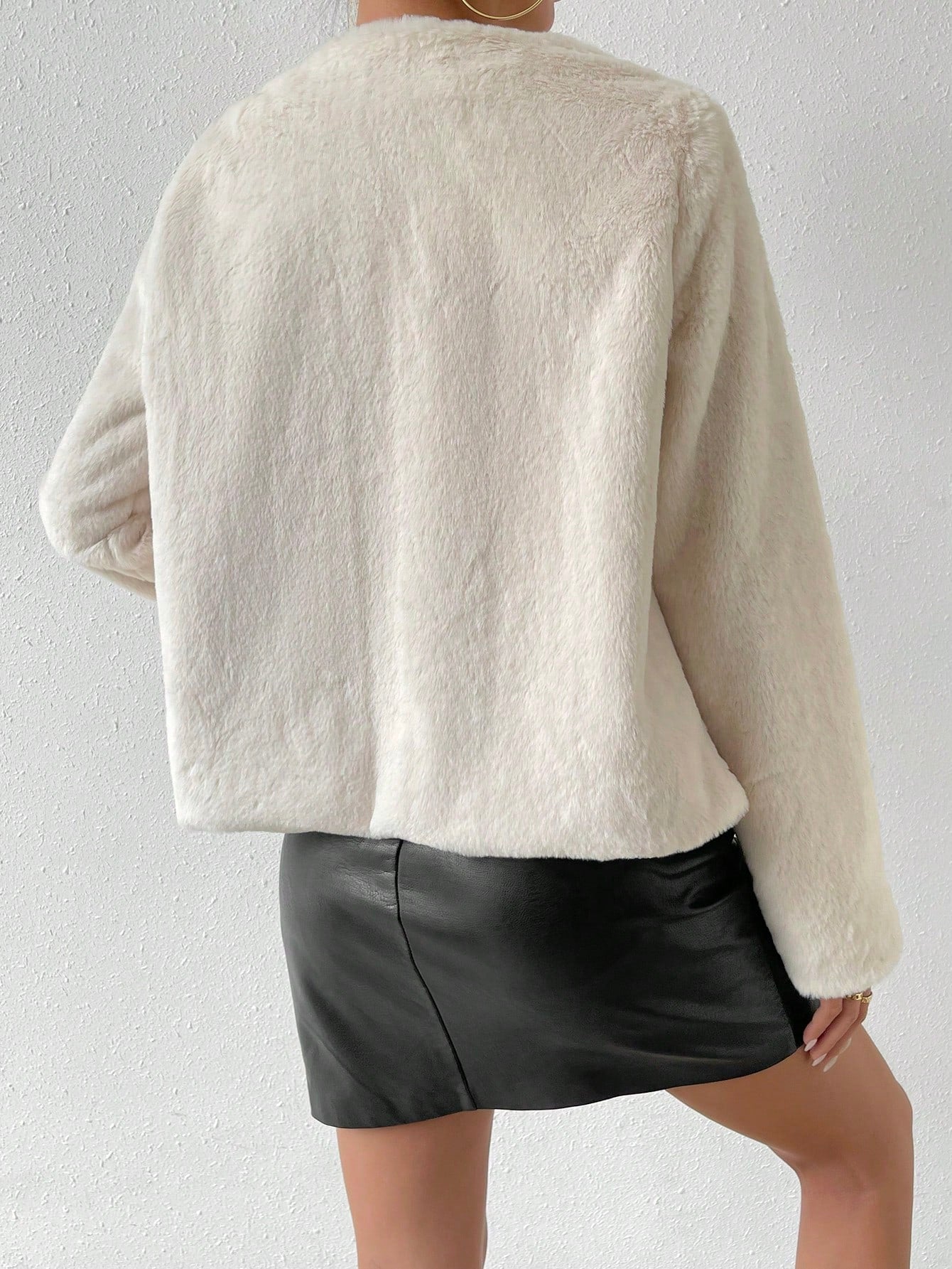 Parien Open Front Fuzzy Coat