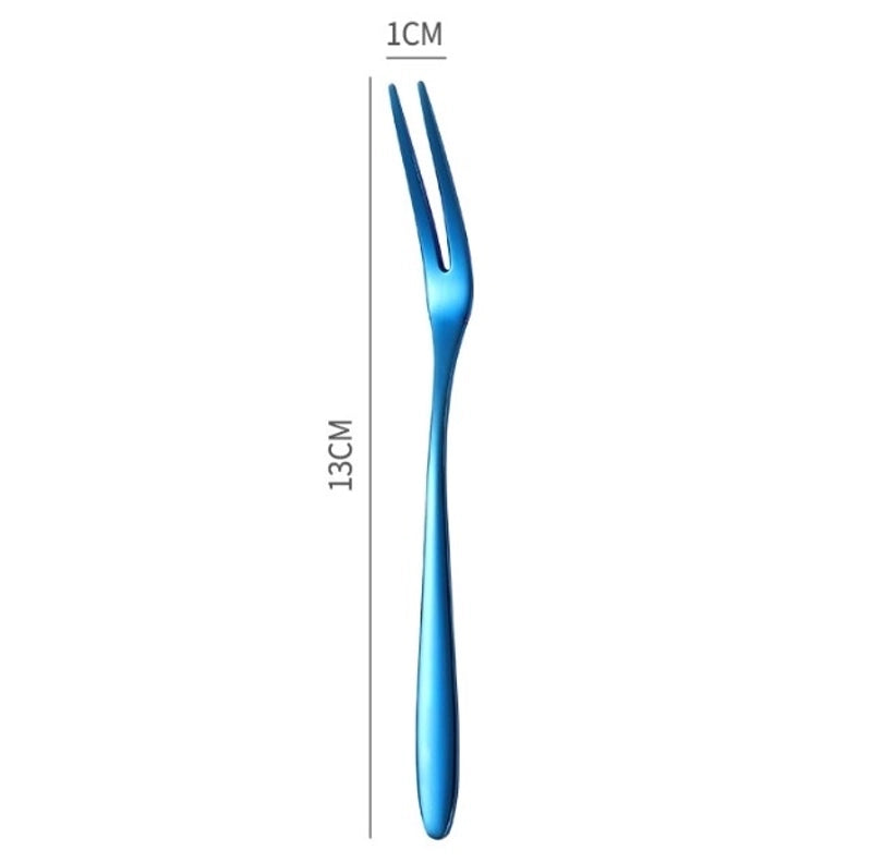 Casual Solid Color Stainless Steel Fruit Fork