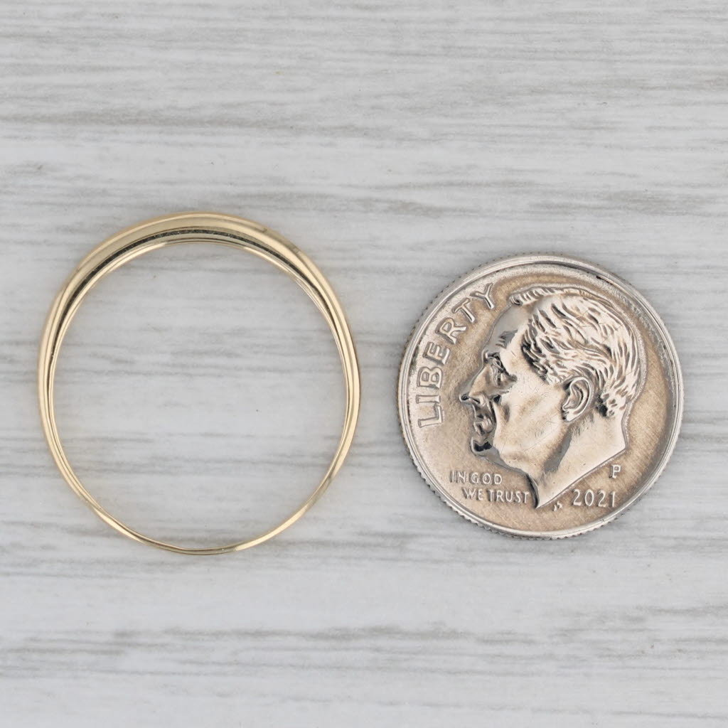 0.13ctw Diamond Wedding Band 14k Yellow Gold Size 8.25 Stackable Ring