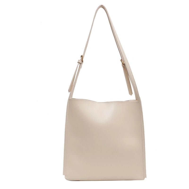Women's All Seasons Pu Leather Solid Color Streetwear Square Open Shoulder Bag