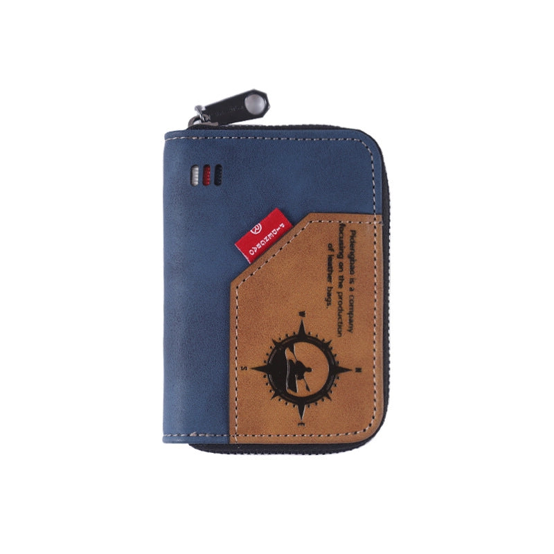 Unisex Solid Color Pu Leather Zipper Small Wallets