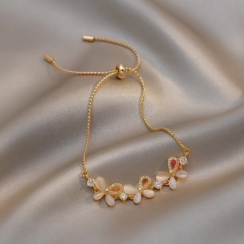 Minimalist Star Titanium Steel Metal Rhinestones Bracelets