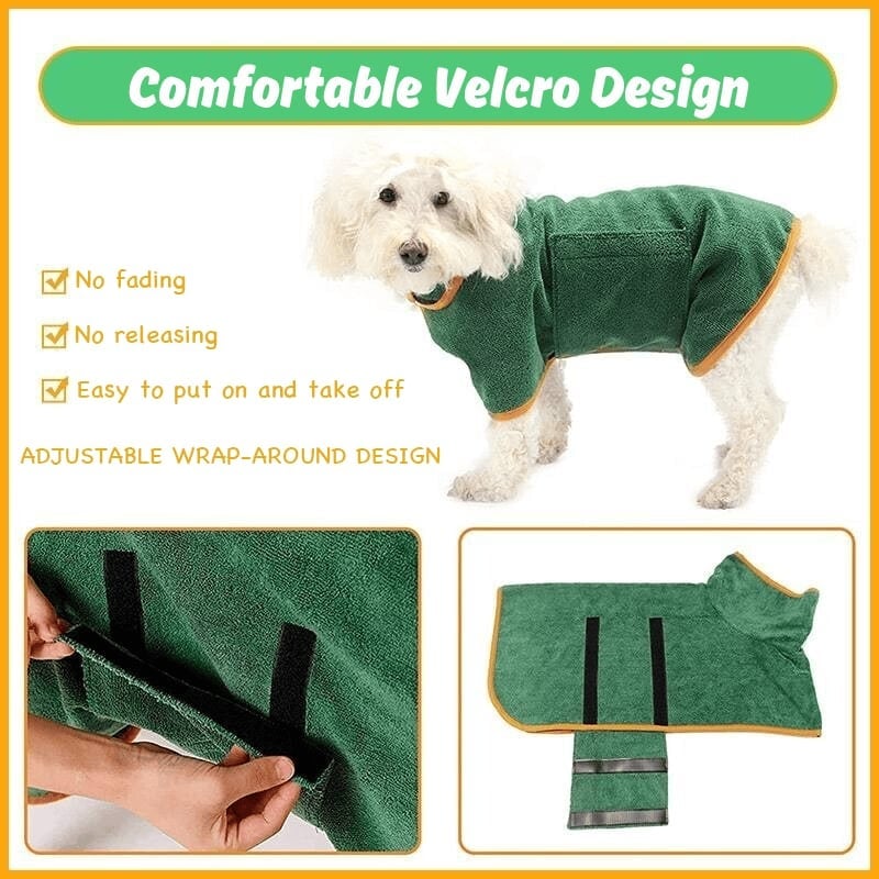 49% OFF - Super absorbent pet bathrobe