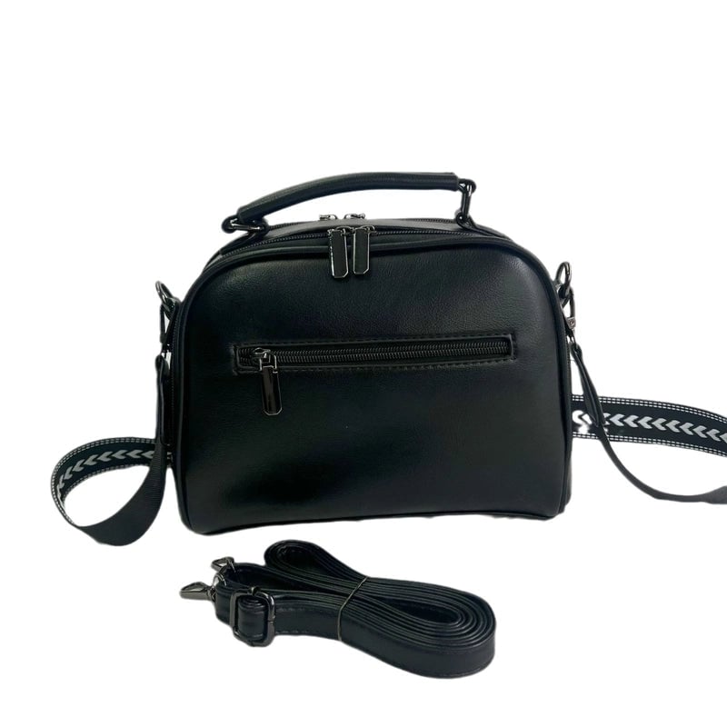 Women's Medium Pu Leather Solid Color Classic Style Square Zipper Saddle Bag