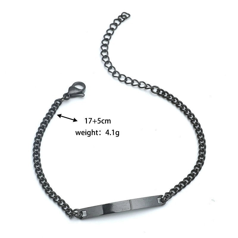Minimalist Geometric Titanium Steel No Inlaid Bracelets In Bulk