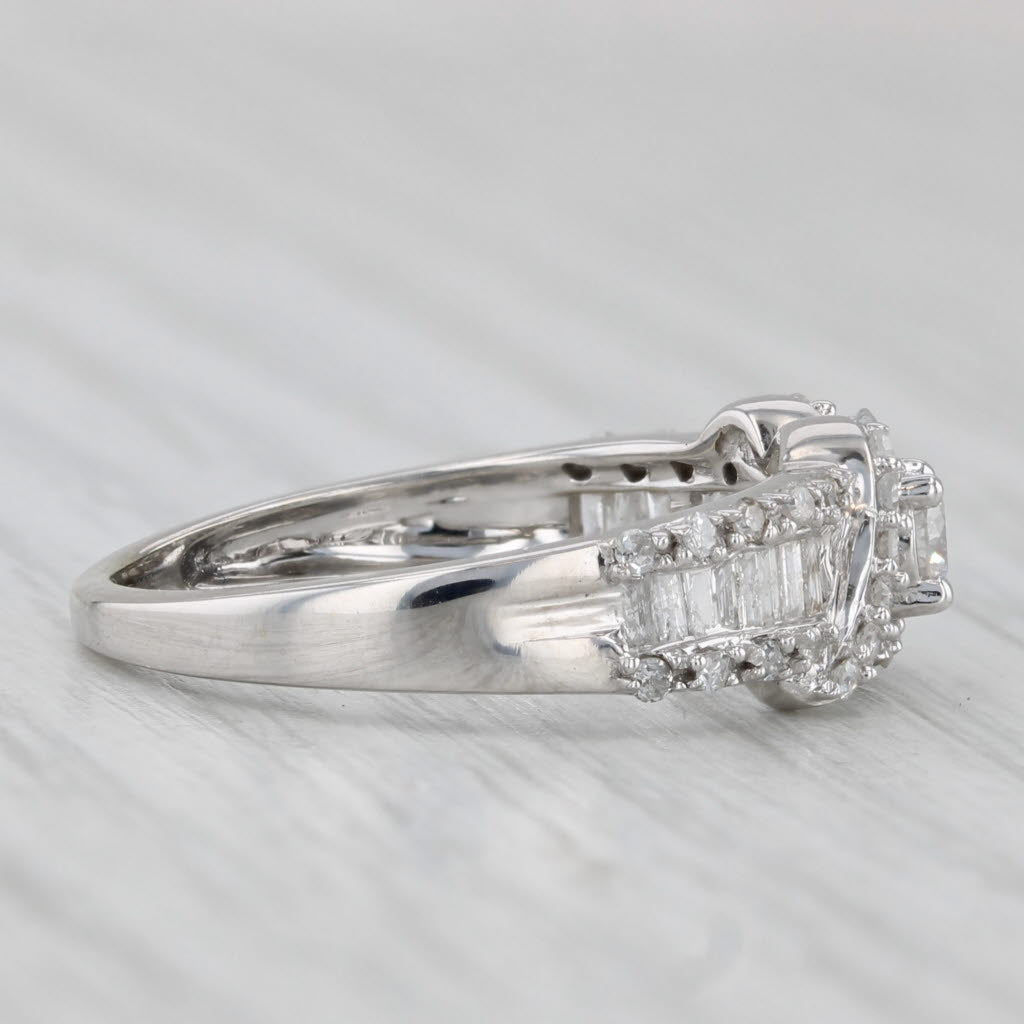0.44ctw Diamond Engagement Ring 10k White Gold Size 6
