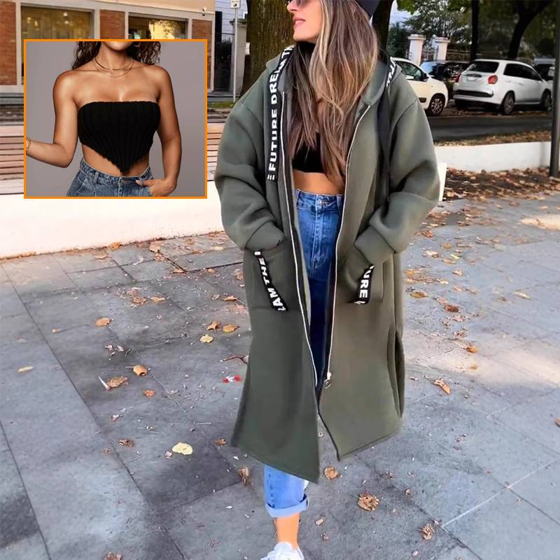 🔥2025 New Arrival Pre-Sale✨ Women's Hooded Long Sweatshirt🍂