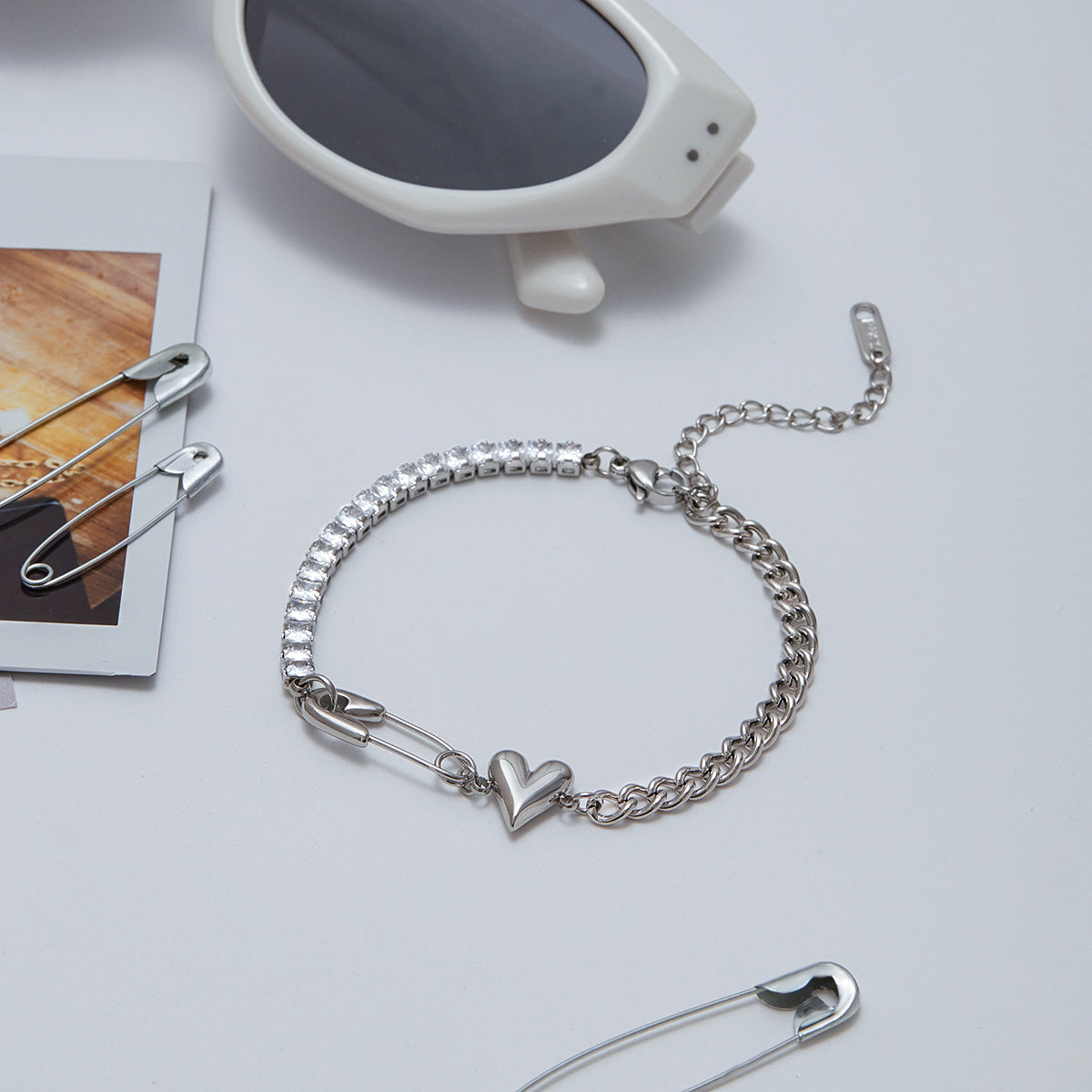 Stainless Steel Zircon Bracelet Jewelry Hot Sale Titanium Steel Bracelet