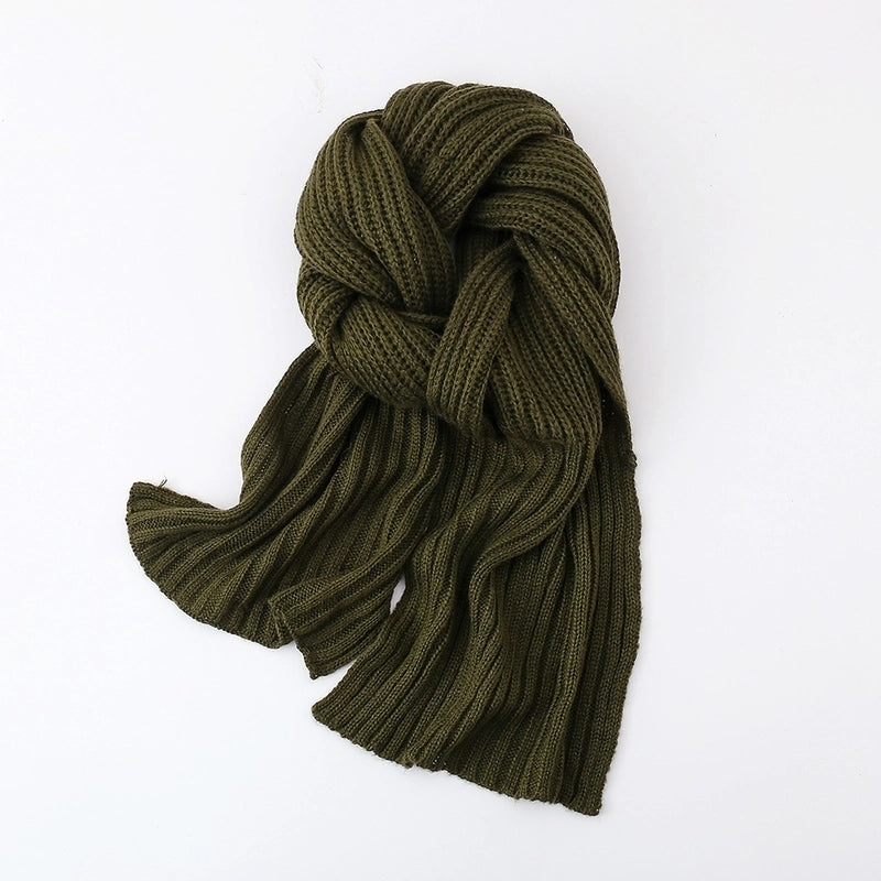Women's Minimalist Classic Style Color Block Acrylic Scarf