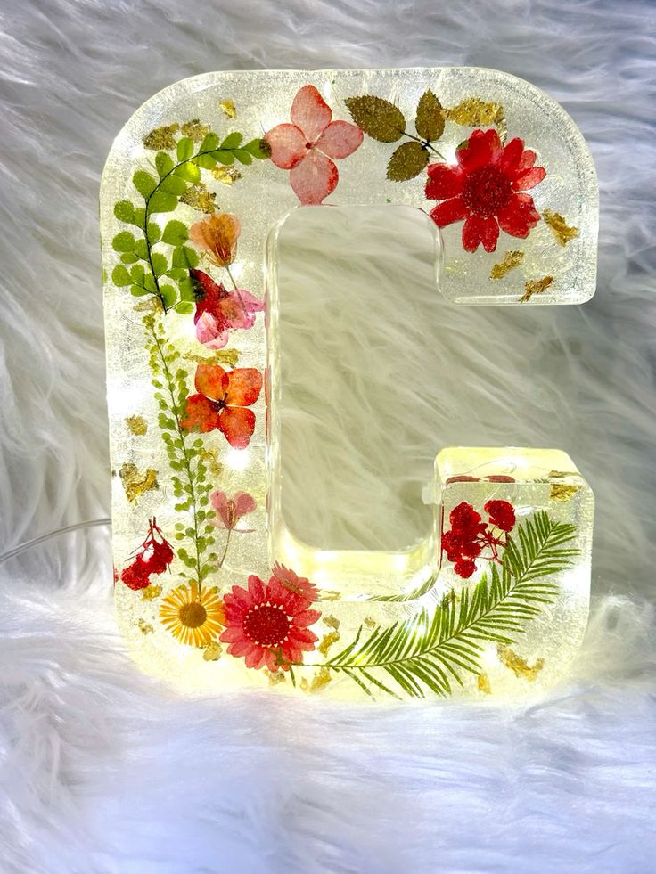 🎁 Handmade Floral Night Light🎉