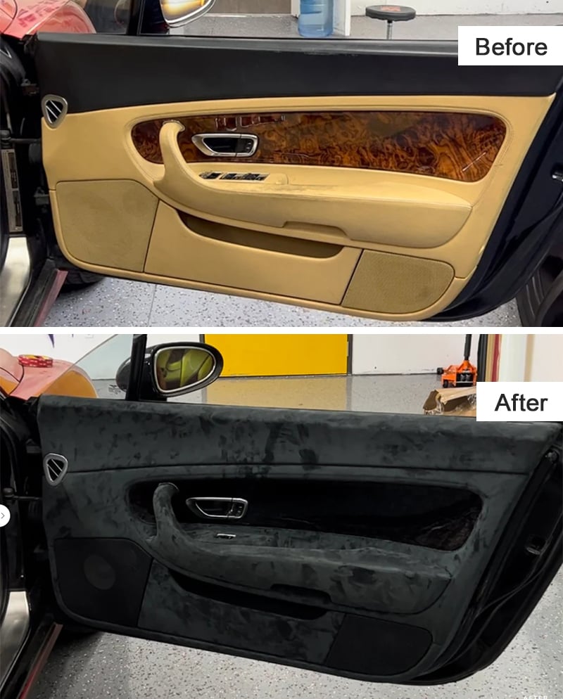 Self-Adhesive Faux Suede Fabric for Automotive/ Home Repair/ DIY