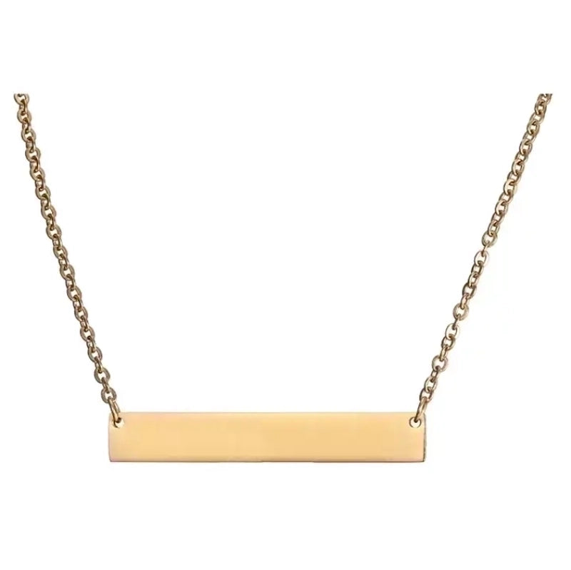 Minimalist Solid Color Stainless Steel Plating 18k Gold Plated Pendant Necklace