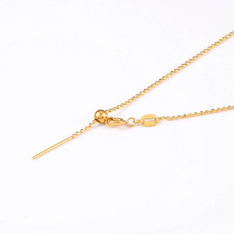 Fashion Solid Color Titanium Steel Plating Pendant Necklace 1 Piece