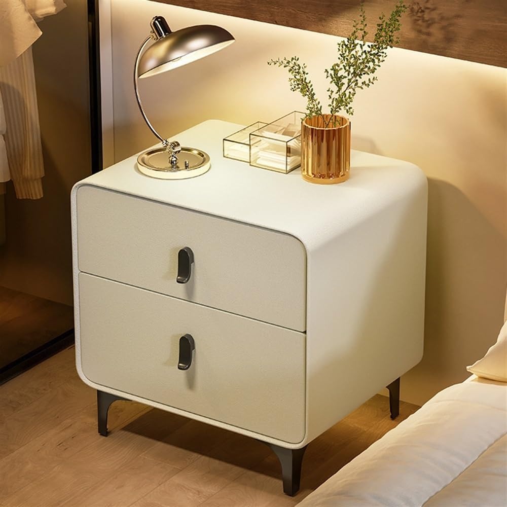 2 Drawer Nightstand. Modern Nightstand Decorative Table with Storage. Wooden Side Table Decorative Table for Bedroom. Living Room