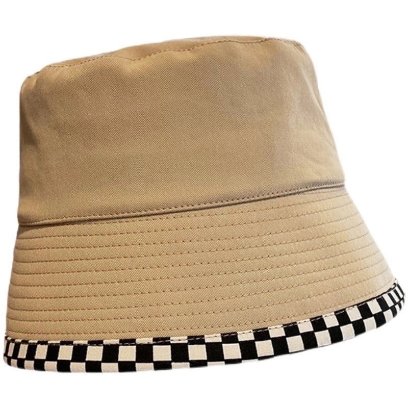 Women's Streetwear Lattice Flat Eaves Bucket Hat
