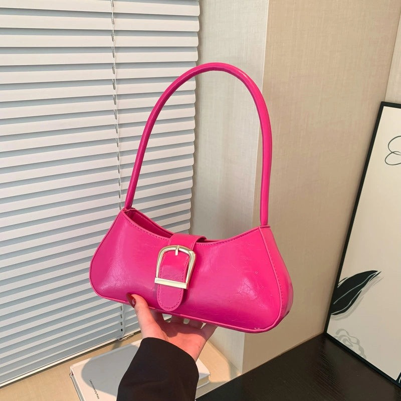 Women's Pu Leather Solid Color Streetwear Square Zipper Shoulder Bag