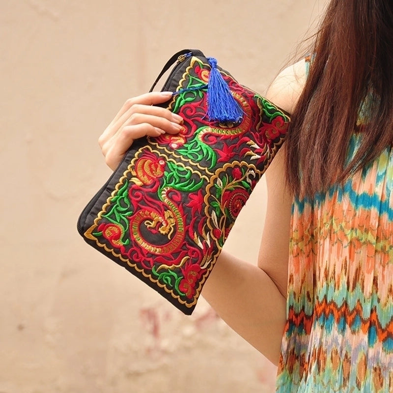 Women's All Seasons Cotton Ethnic Style Envelope Bag Clutch Bag