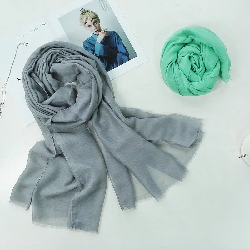 Women's Ethnic Style Solid Color Polyester Scarf
