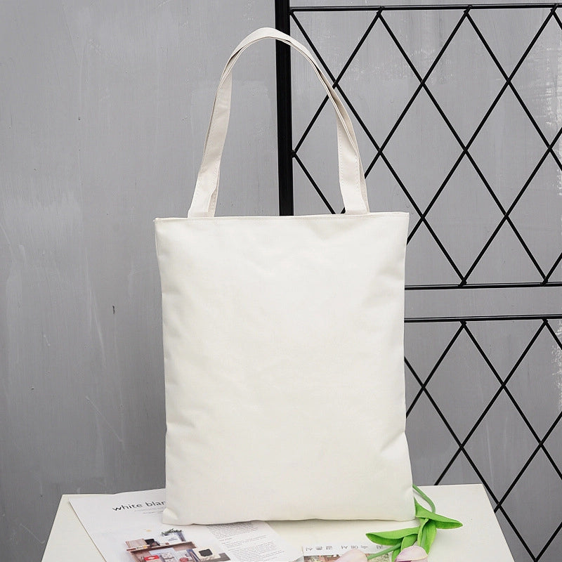 Women's Preppy Style Letter Oxford Cloth Shopping Bags