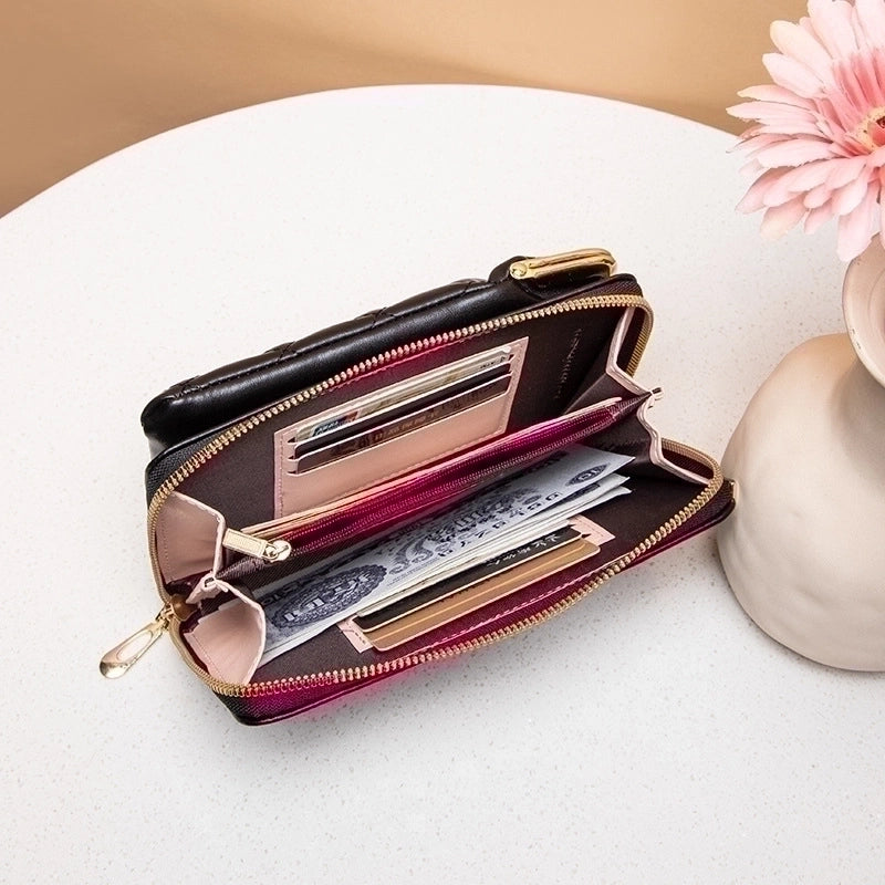 Women's Mini All Seasons Pu Leather Classic Style Phone Wallet