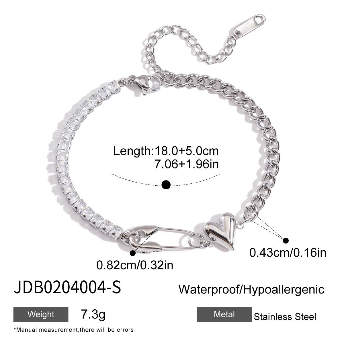 Stainless Steel Zircon Bracelet Jewelry Hot Sale Titanium Steel Bracelet