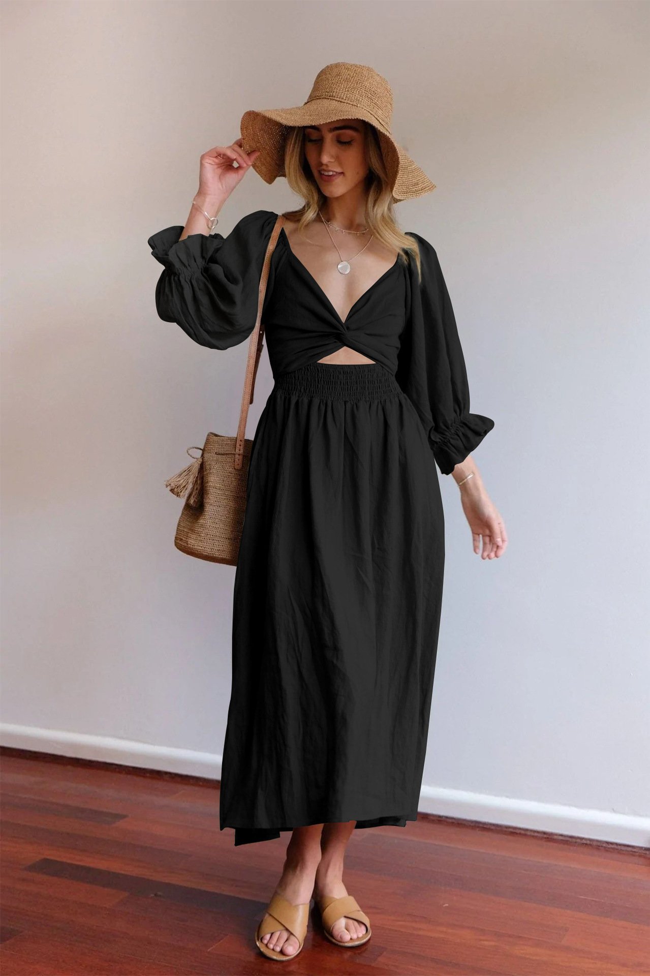 🏖️FRENCH RUFFLED LANTERN SLEEVES MULTI-WEAR DRESS🔥HOT SALE 49% OFF