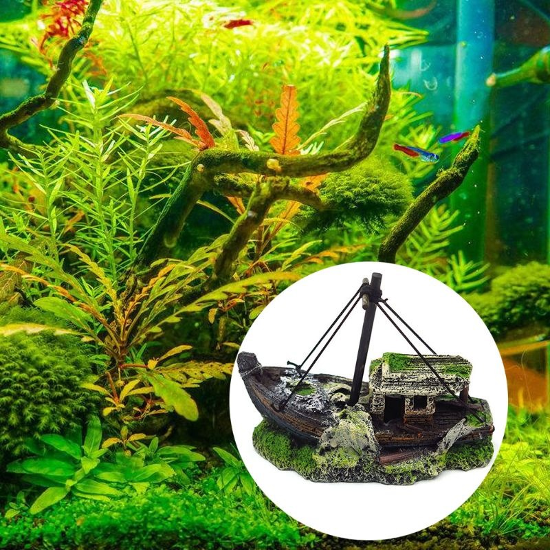 Pirate Ship Wreck Ornament For Aquarium