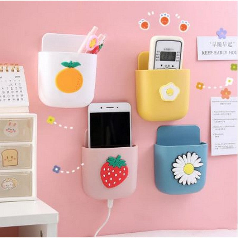 Multi-Purpose Storage Box Organizer - Wall Mount Sticker Remote Control Holder Rack - Wall Hanging Box Bracket