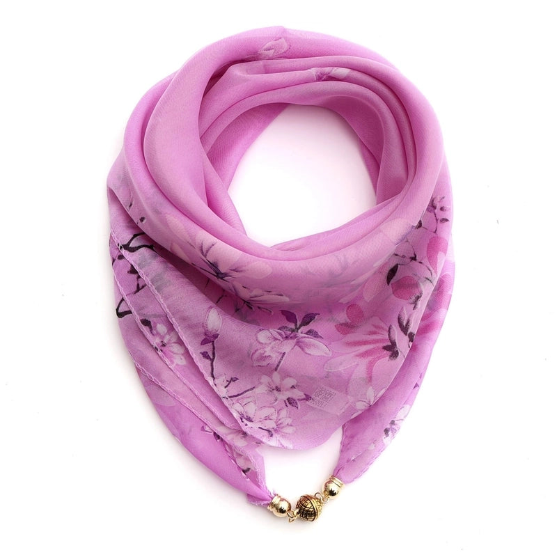 Women's Elegant Sweet Letter Flower Polyester Printing Silk Scarf