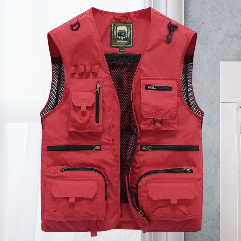 48% OFF Breathable Mesh Zip Cargo Vest