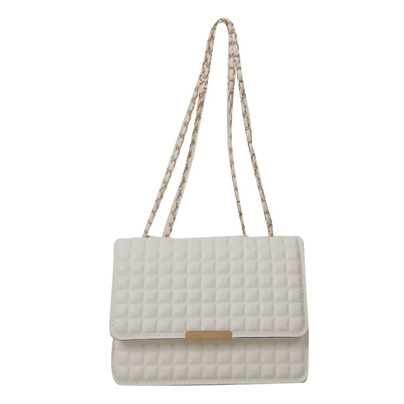 Women's Pu Leather Solid Color Streetwear Square Magnetic Buckle Shoulder Bag Crossbody Bag