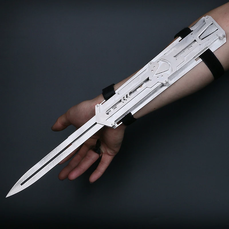 New Metal Different Style Blade Hidden Blade Sleeve Sword Action Figure Hidden Blade Weapons Prop Sleeves Swords Can Ejection