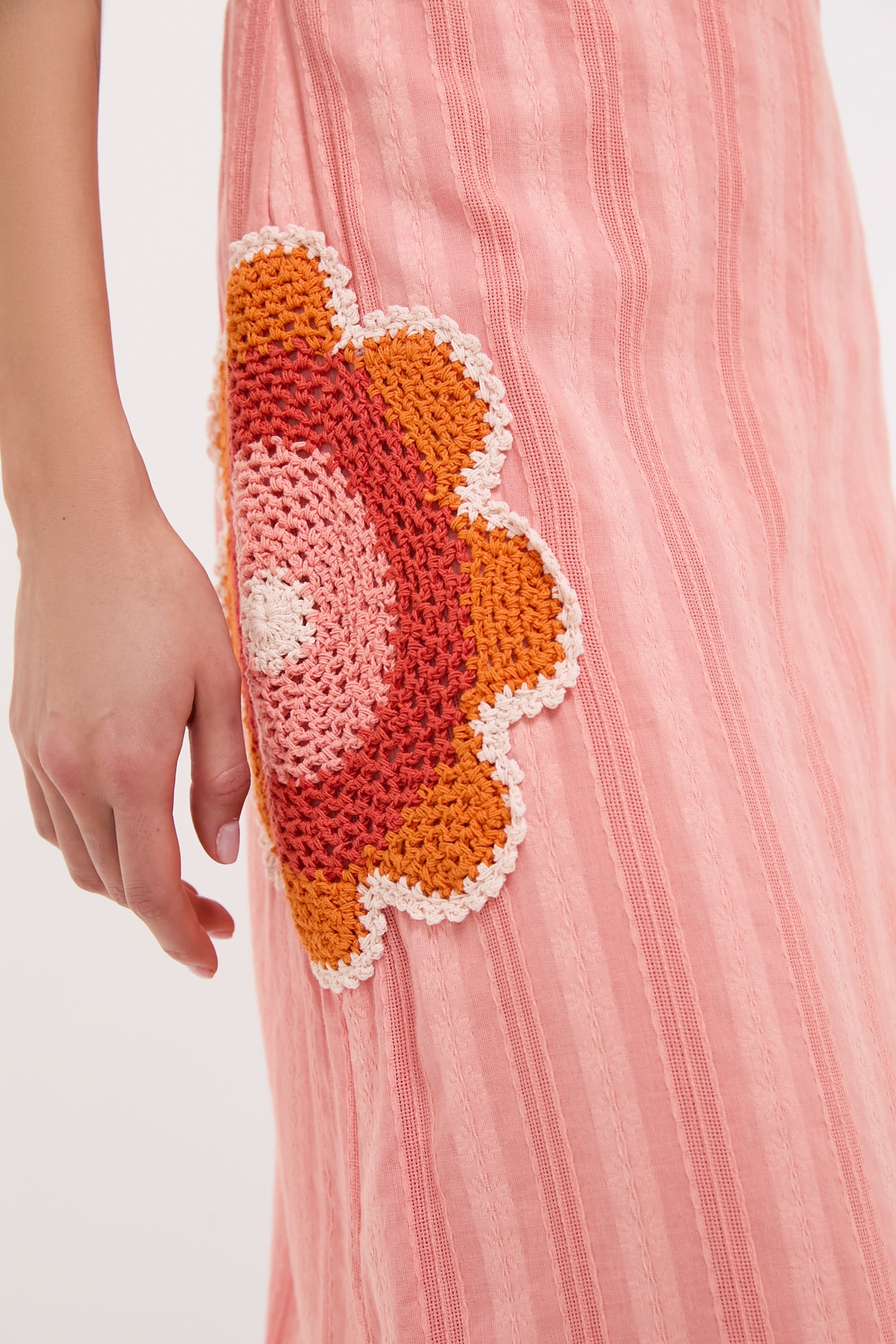 Coral Crochet Wells Skirt