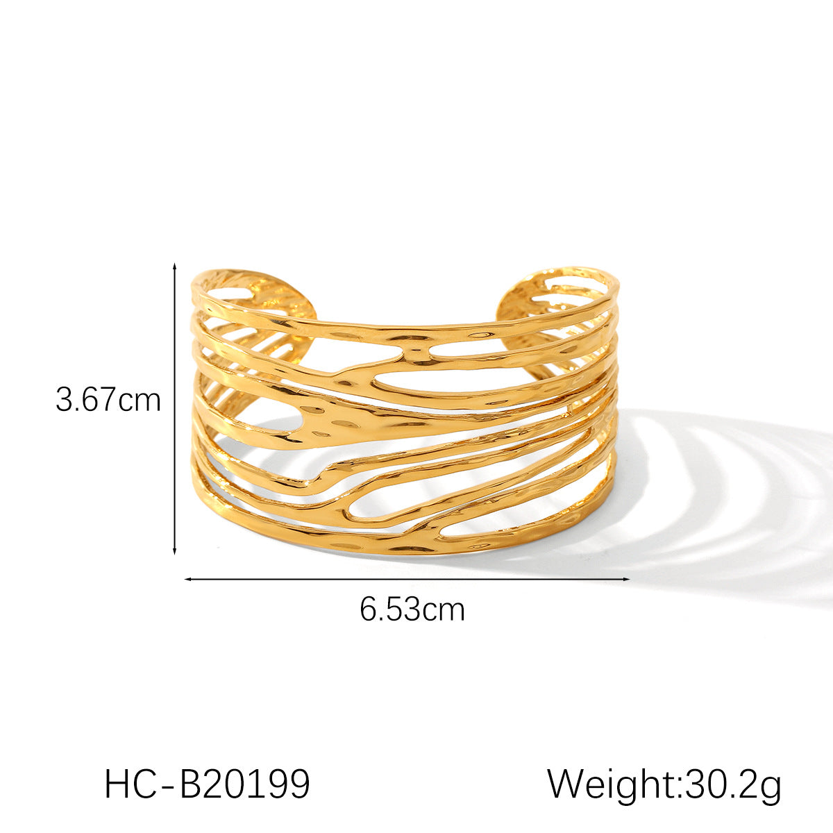Ins Style Stainless Steel Bracelet 18K Gold-Plated Open Bracelet Titanium Steel Bracelet Female Jewelry